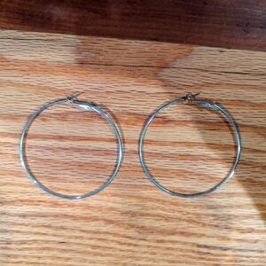Metal hoop earrings
